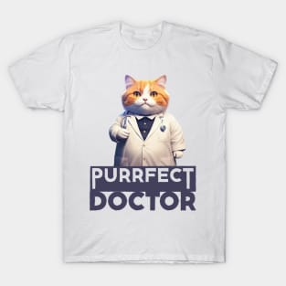 Just a Purrfect Doctor Funny Cat T-Shirt